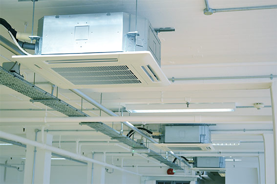 Air conditioning system installed in office in Shoreditch, London by Environation Limited